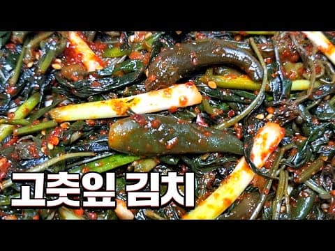 추억의 고춧잎김치 너무너무 맛있어서 자꾸자꾸 손이가요
