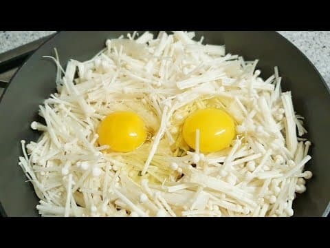 팽이버섯과 계란은 이렇게 드세요! 천원으로 든든하고 영양 많은 한끼 식사가 완성됩니다👍건강하고 맛있는 팽이버섯 계란요리💯🥇