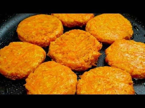 당근을 이렇게 부치면 살도 안찌고 너무 맛있어요!  밀가루 없이 쉽게 만드는 단백질 폭탄~ 몇개만 먹어도 속이 든든해요