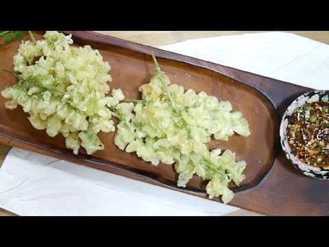 꽃 튀김은 어떤맛? 아카시아꽃튀김 ( Deep fried Acacia blossom )