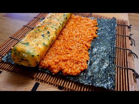 김밥에 통으로 하나만 넣었더니 가족들의 환호성이 터져요!👍 How to make Korean Gimbap