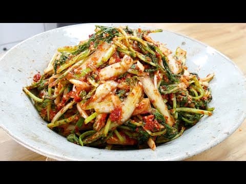 도라지가 들어가 더 풍미가있는 열무김치  ( balloon flower Yeolmu kimchi )