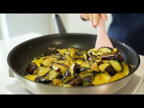 초간단 국민반찬 탄생! 가지, 계란만 준비하세요.