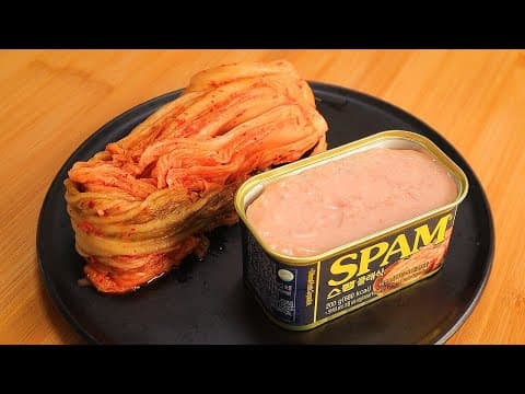 김치와 스팸을 넣어 이렇게 드세요! 담백하고 맛있는 한끼가 완성됩니다👍💯