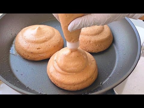 계란 2개로 폭신폭신 부드러운 초코 수플레 팬케이크 만들기 🥞 | Souffle Pancake