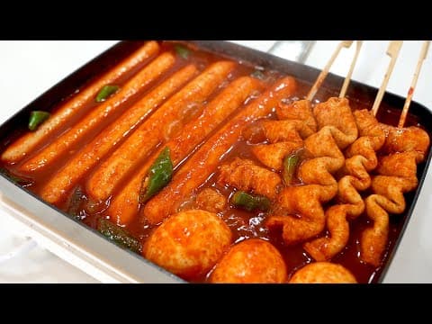 통가래떡 & 통어묵이 들어간 자꾸만 생각나는 중독적인 떡볶이 (Stir fried Rice Cake/ tteokbokki/ gungmultteokbokki ENG SUB)