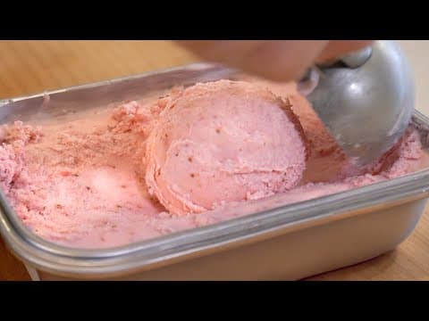 딸기 아이스크림은 집에서 만들어 드세요!! 3가지 재료로 간단하게!! 정말 맛있어요!! 아이들 간식으로 최고!!