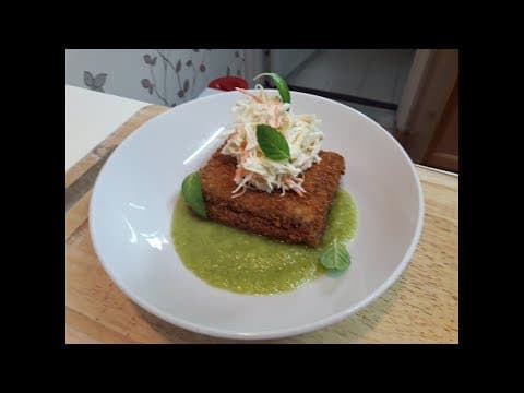 강쉪:) 두부 요리 / 치즈가 진득한 두부 까스와 메론소스 만드는 법 ~  Tofu sandwich & melon sauce