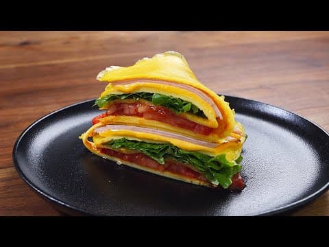 5분만 투자해보세요. 원팬으로 만드는 멋진 아침 식사가 여기 있습니다. 햄츠즈 오믈렛