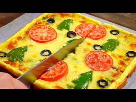 초간단! 식빵 2장으로 크리스마스 피자 한판 만들기🎄10분 피자! 에프, 오븐 가능! 고구마 엣지!