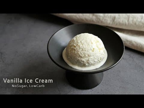 [ASMR] KETO, LCHF, Vanilla Ice Cream, 키토, 저탄고지, 바닐라 아이스크림, 糖質制限, バニラアイスクリーム