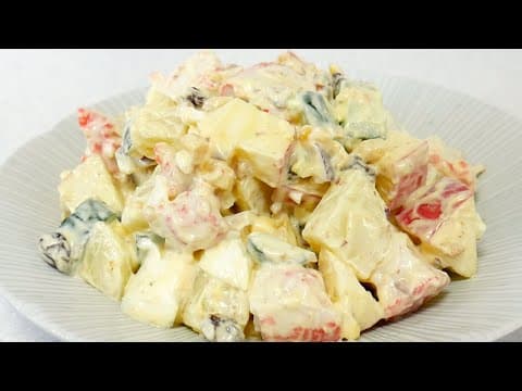 추석 명절 과일사라다(감자샐러드) 이렇게 하면 미리 만들어놔도 물기 절~대 안 생겨요~