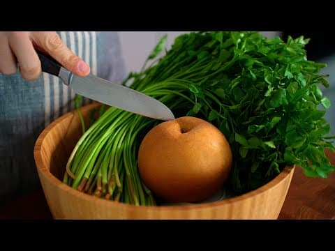 미나리와 배는 "무조건" 이렇게 만들어보세요.  👍👍 이  레시피, 소문나면 줄 설지도 몰라요. 강쉪