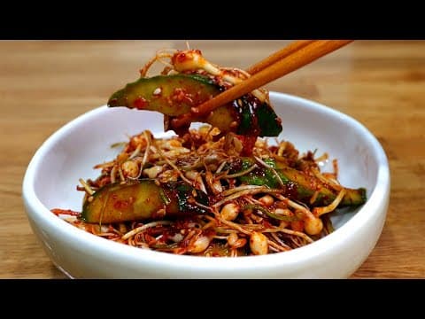 달래오이무침에 '이걸' 넣었더니 입에 짝짝 붙습니다