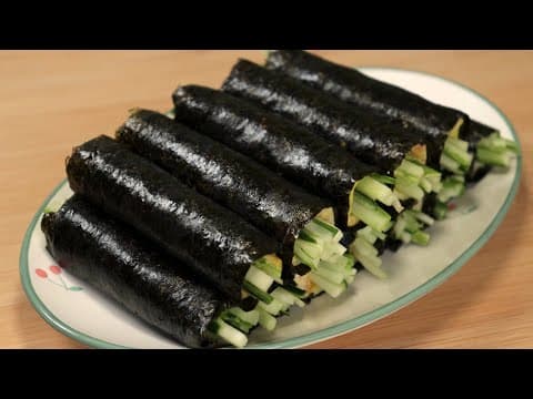 밥대신 오이 있으면 이렇게 만들어 보세요~!! 🚀김으로 이렇게 만들면 맛도, 영양도 최고입니다👍
