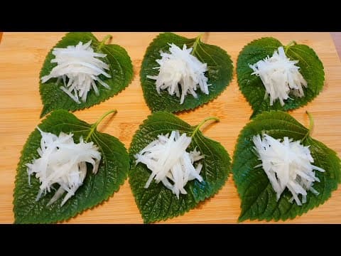 무와 깻잎을 이렇게 먹었더니 밥 없이도 아주 든든해요👍 소화도 잘되고 먹을수록 날씬해지는 맛있는 한 끼 식사💯