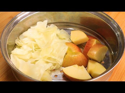 아침에 양배추와 사과를 이렇게 드세요! 몸속 노폐물과 독소가 배출되어 체중 감량에 좋습니다👍💯