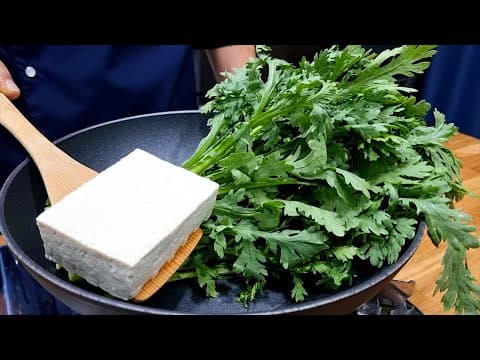 두부와 쑥갓을 이렇게 무쳐보세요 밥반찬으로 최고입니다