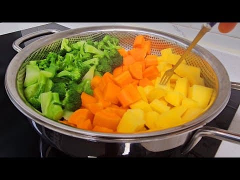 채소는 이렇게 쪄서 1일 1채소 챙겨드세요!! 밥대신 2주만 먹어도 피부가 맑아지고 뱃살이 쏙 빠져요 (ft.채소찜 샐러드,채소찜 소스)