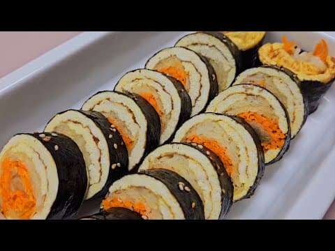밥없이 김밥을 만들어 보세요🫔탄수화물은 줄이고 단백질은 듬뿍!! 든든하고 속도 편안합니다