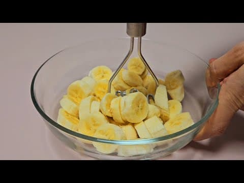 바나나를 으깨면 순식간에 다이어트 떡이 완성됩니다🍌불없이 설탕없이 만들어도 사먹는 떡보다 달달해요