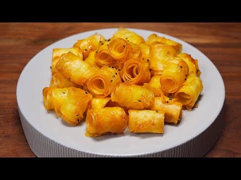 고구마 탕후루? 바삭바삭 달콤한 고구마 롤 칩! 고구마 과자 만들기