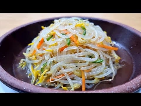 숙주나물 이렇게 무쳤더니  맛있다고 난리났어요