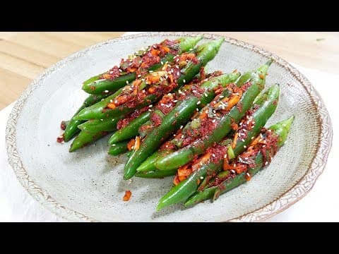 아삭고추 소박이 ( Stuffed chili kimchi )