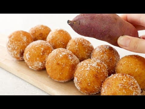 고구마로 찹쌀도넛 믹스 없이~ 찹쌀도너츠 만들기