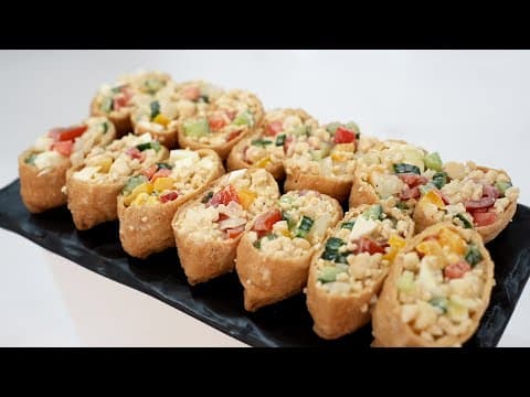 유부초밥에 ✨밥 대신✨ '두부샐러드' 넣었더니 더 맛있다?! 유부초밥 제발 이렇게 드세요.