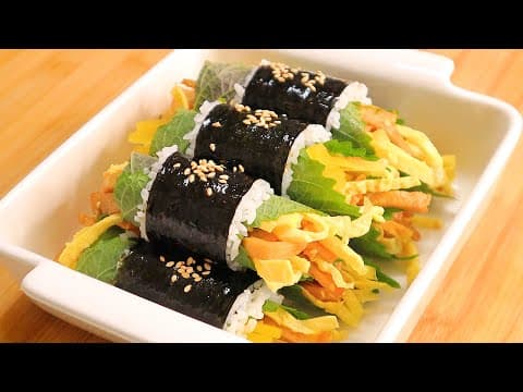 꼬마김밥을 이렇게 만드세요! 쫄깃담백하고 맛있는 한끼가 완성됩니다👍💯