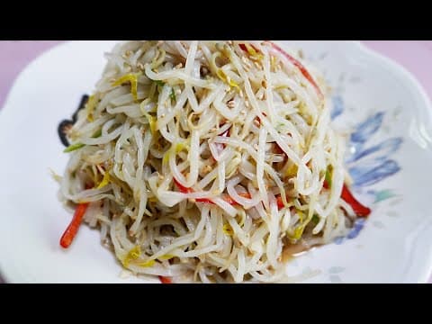 아삭한 식감은 그대로 간단하게 만드는 숙주요리 - 숙주나물무침 황금레시피