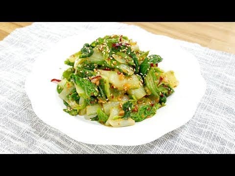 얼갈이 배추 된장 무침 ( winter grown cabbage with soybean paste )