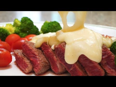 스테이크 200배 더 맛있게 즐기는 방법👍고소하게 쭈욱~쭉~! 늘어나는 알리고 치즈감자를 이렇게 만들어보세요 | 햄,베이컨, 스테이크 가니쉬 | 사이드메뉴