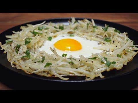 감자와 계란만 있으면 누구나 쉽게! 5분 완성 새둥지 감자채전!(4K)