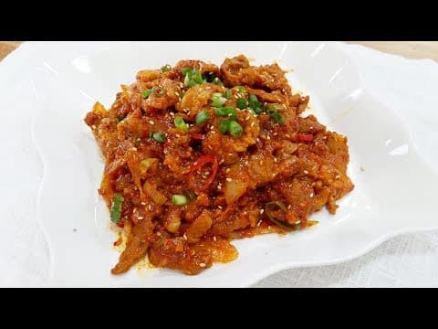 면역력 잡는 마늘꿀 제육볶음 ( Korean spicy stir fried pork )