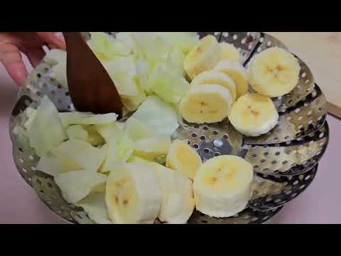 아침은 양배추와 바나나를 이 방법으로 간단하게 해결하세요🍌매일 챙겨먹었더니 변비가 사라졌어요(양배추나나나 주스,양배추바나나 다이어트 요리)