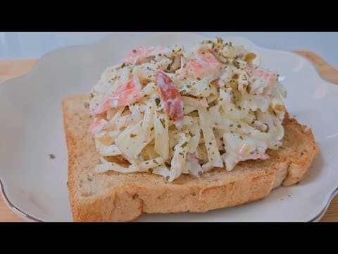 사과 맛없을 때 무조건 이렇게 드세요!! 마요네즈 없이 깔끔하고 아침 한끼가 간편해집니다 (ft.사과크래미 샐러드)