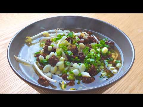 초간단 국수 만들기, 한번 맛보면 계속 생각날 소고기 고명 숙주 국수 : Beef bean sprouts noodles 🍜