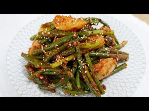 마늘쫑무침 ( garlic scapes side dish )