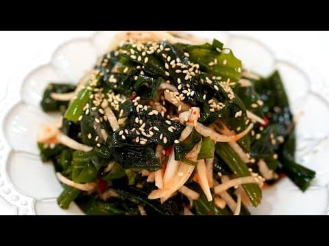 요새 시장에 많이 나오는 물미역! 이양념으로 무치면 더 맛있어요~(Sweet and Sour Seaweed Salad ENG SUB)