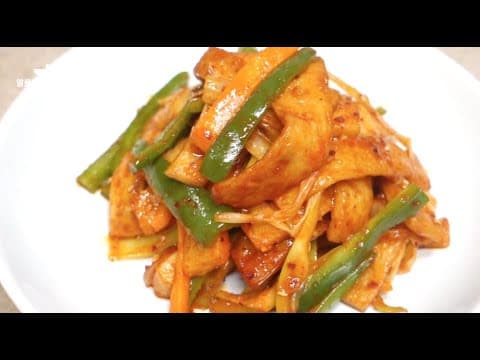 쫀~득쫀득하게 매콤어묵볶음을 간단하고 쉽게 하는법 :: ❤️어묵이 불지않고 쫀득해지는 비법공개❤️| 도시락반찬