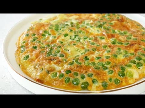 원팬 '계란찜' 더 고소하게 먹으려면 '완두콩' 넣으세요.