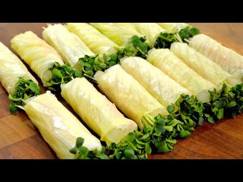 양배추로 이렇게 말았더니 다이어트에 정말 좋아요!!🔥영양만점 다이어트, 포만감 최고!! 아삭하고 정말 맛있어요