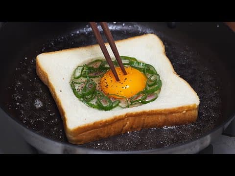 바쁜 아침 3분! 초간단 계란토스트 3가지! 취향대로 드세요(4K)