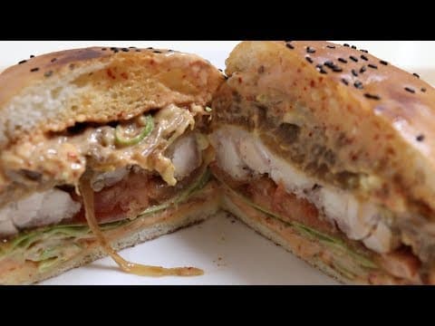 강슆:)햄버거 만들기/ 큐민향 솔솔~ 매력만점!! 치킨 버거  만들기 & 먹방 [Cumin chicken bugger]