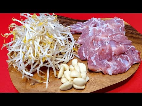 숙주닭다리살볶음 너무 맛있어서 입이 쩍 벌어집니다