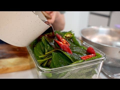 이보다 쉬울 수 없는 깻잎장아찌! 간편한 요리로 냉장고반찬 채워두세요.