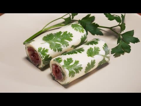 간단하게 만드는 예쁜 와인 안주❤️ 크림치즈 롤