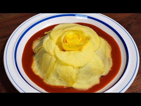 먹기 아까울 정도로 예쁜 계란 꽃 오므라이스 만들기!